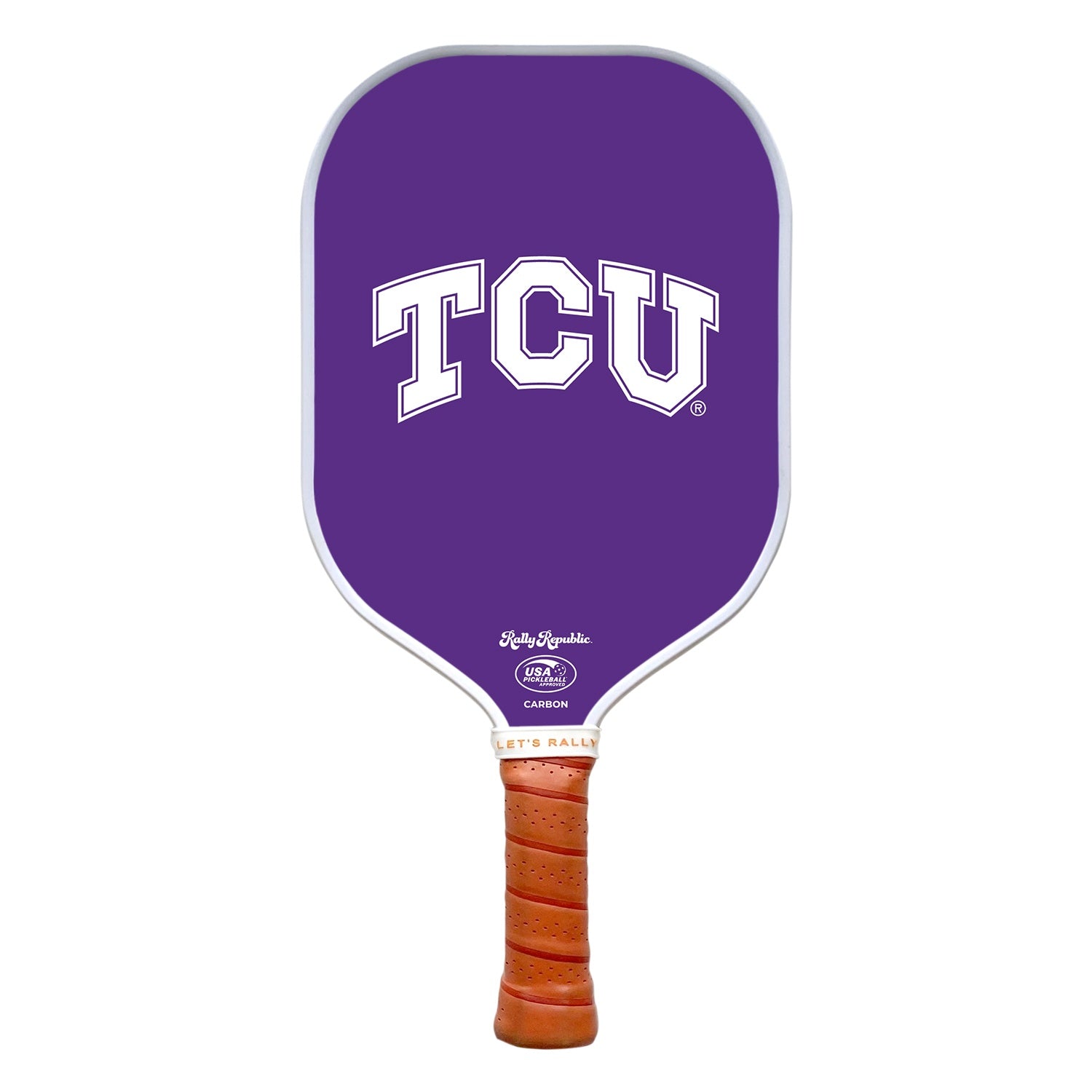 Rally Republic PIckleball Paddle - TCU Horned Frogs Purple TCU Word Mark