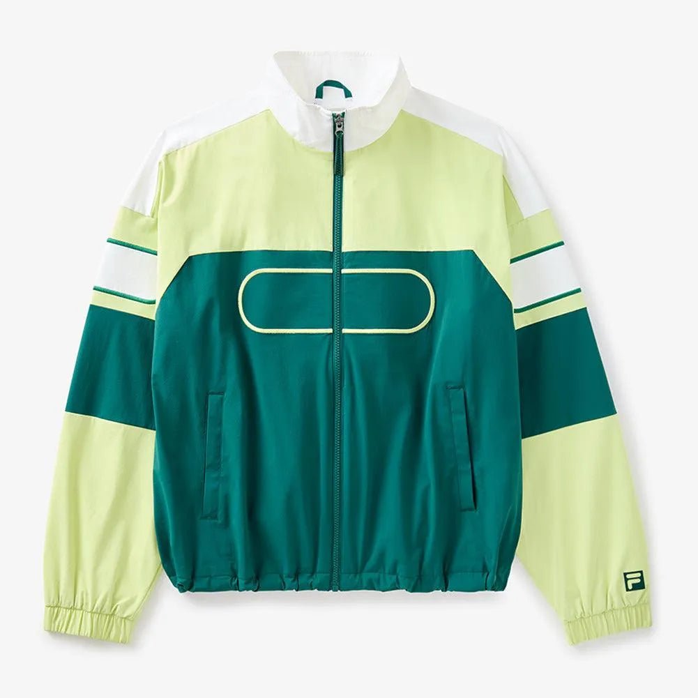 Unisex Center Court Ace Podium Tennis Jacket Rainforest and Shadow LimeTienda Tennis