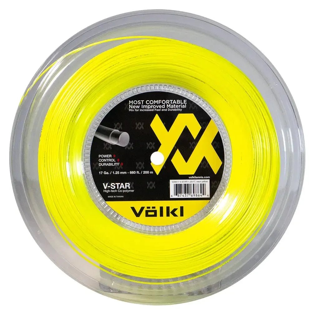 V - Star Tennis String Reel Neon YellowTienda Tennis