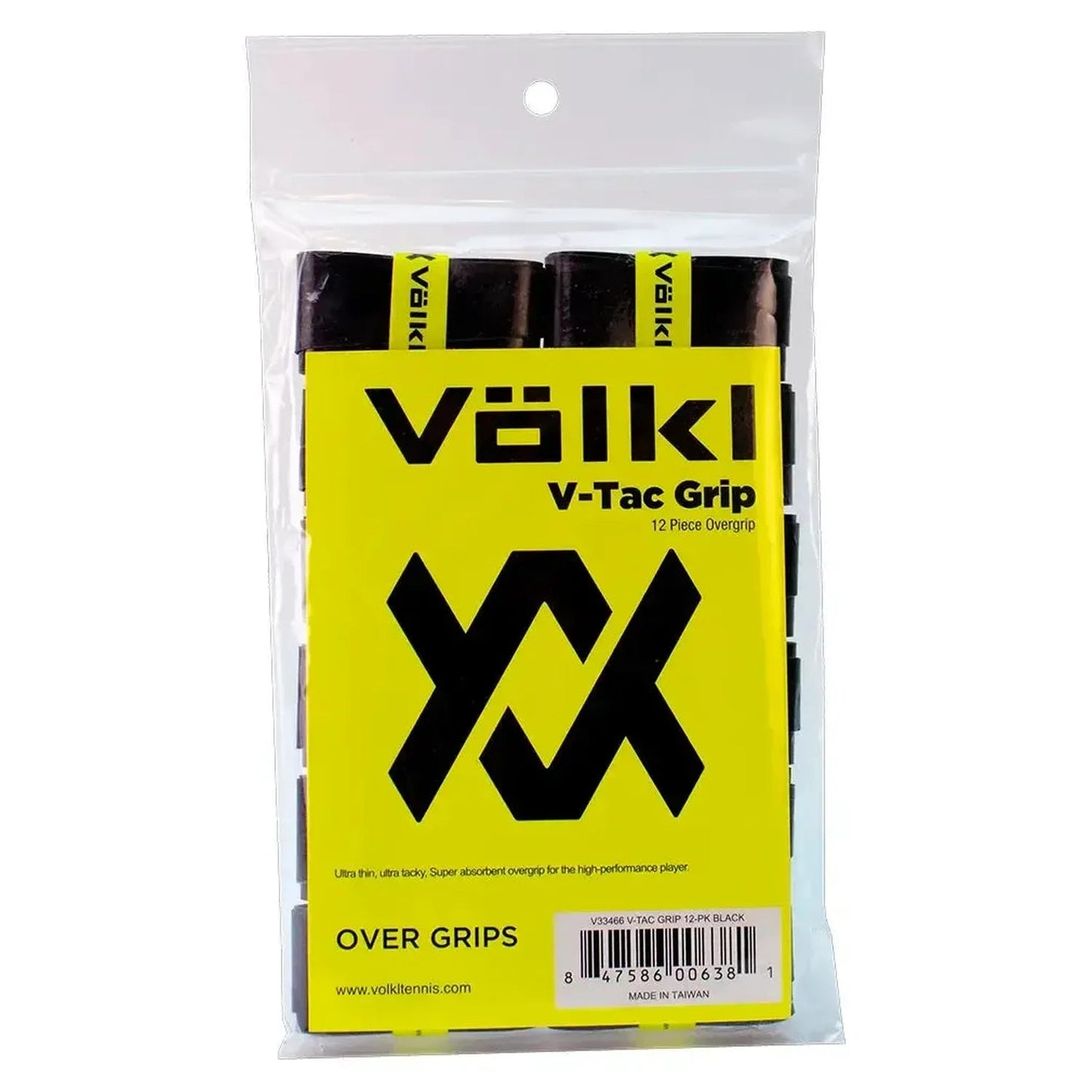V - Tac Tennis Overgrip 12 Pack BlackTienda Tennis
