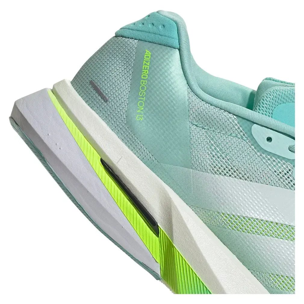 Women's Adizero Boston 13 Running Shoes Semi Flash Aqua and Zero MetallicTienda Tennis
