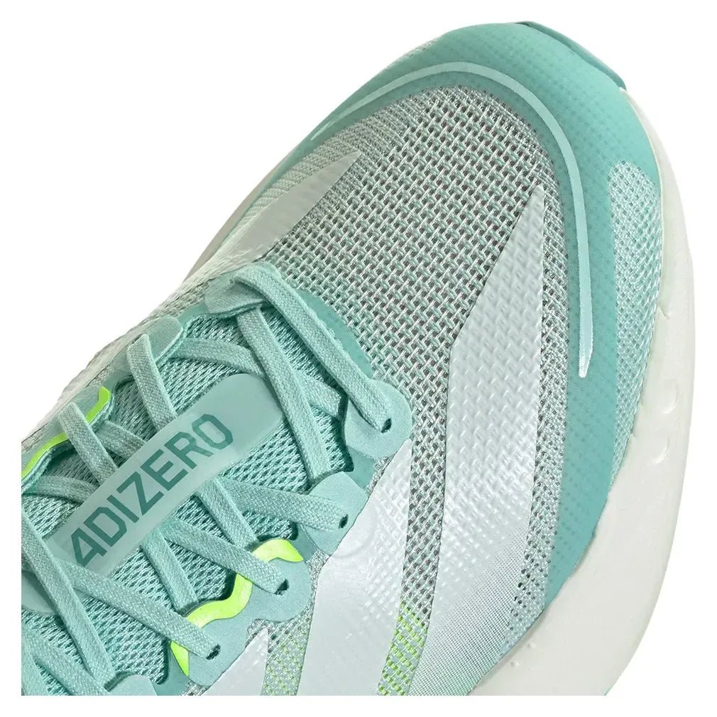 Women's Adizero Boston 13 Running Shoes Semi Flash Aqua and Zero MetallicTienda Tennis