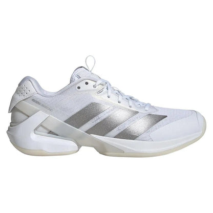 Women's Adizero Ubersonic 5 Tennis Shoes White and Silver MetallicTienda Tennis