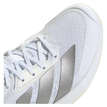 Women's Adizero Ubersonic 5 Tennis Shoes White and Silver MetallicTienda Tennis