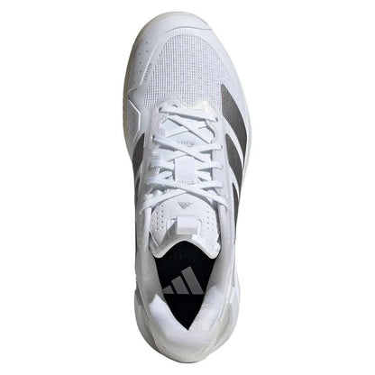 Women's Adizero Ubersonic 5 Tennis Shoes White and Silver MetallicTienda Tennis