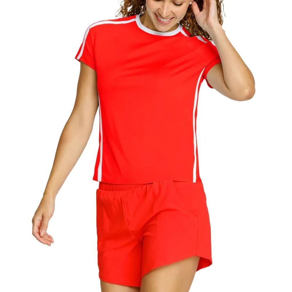 Womens Baseline Shortsleeve Pickleball Top FlamencoTienda Tennis