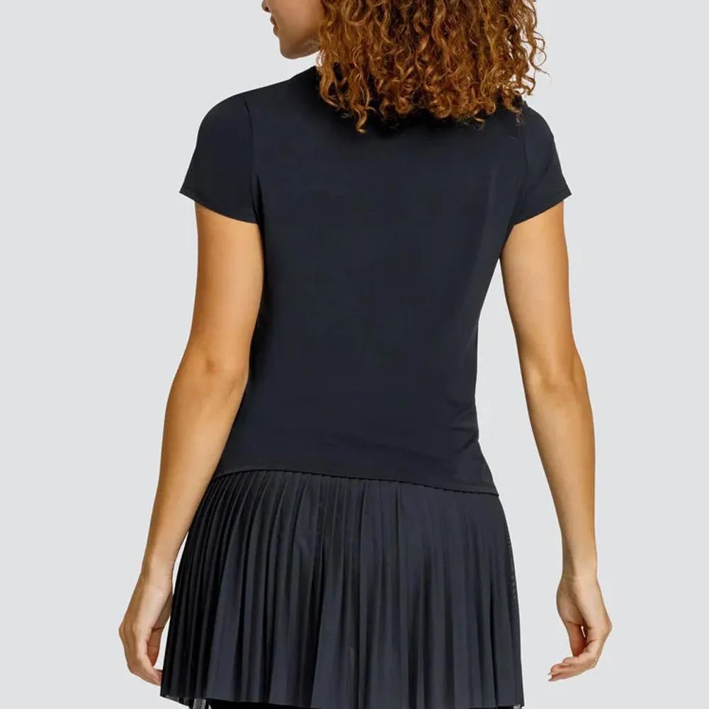 Women's Bijou Short Sleeve Tennis Top OnyxTienda Tennis