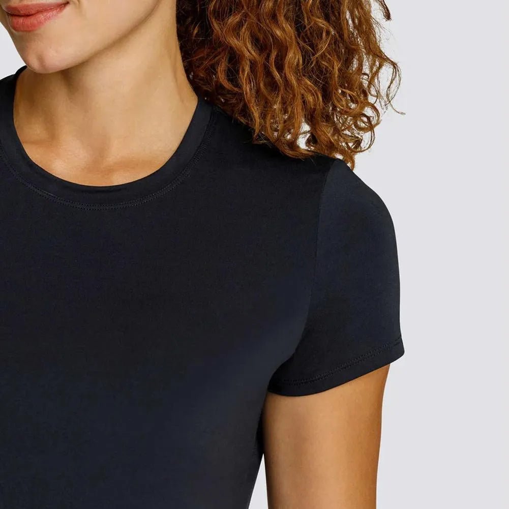 Women's Bijou Short Sleeve Tennis Top OnyxTienda Tennis