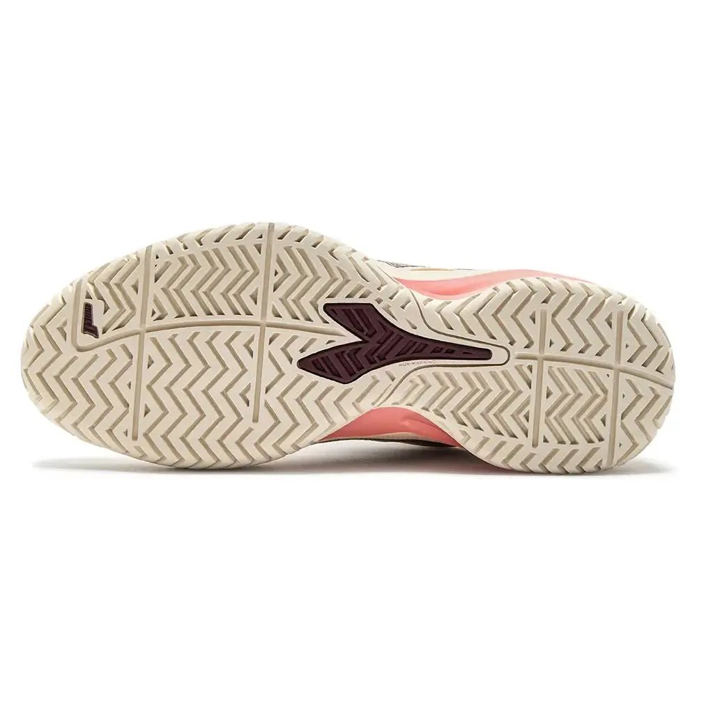Women's Blushield Torneo 3 AG Tennis Shoes Whisper White and MaroonTienda Tennis