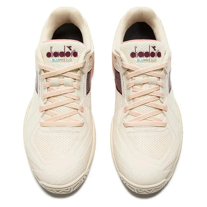 Women's Blushield Torneo 3 AG Tennis Shoes Whisper White and MaroonTienda Tennis