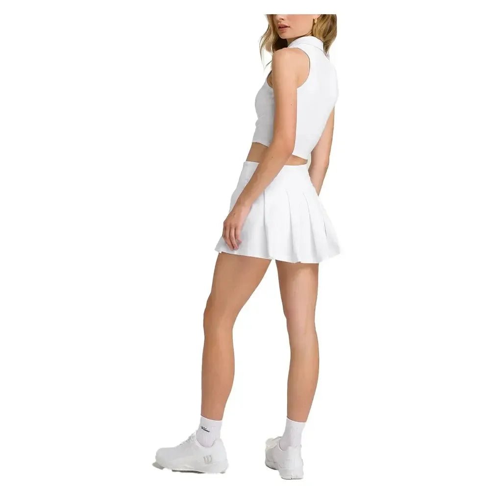 Women's Classic Pleated Mini Tennis Skort Bright WhiteTienda Tennis