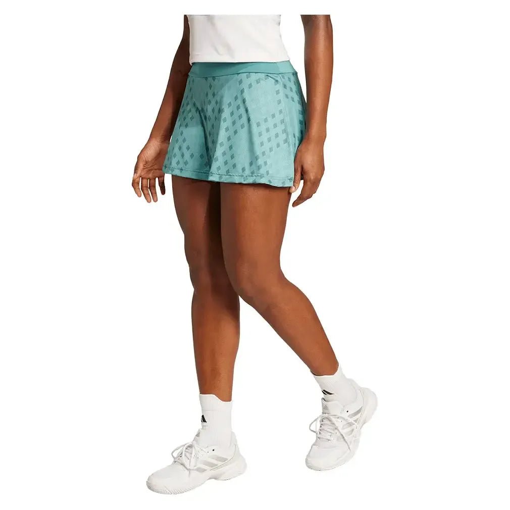 Women's Club Graphic Tennis Skort Powder Teal and Preloved TealTienda Tennis
