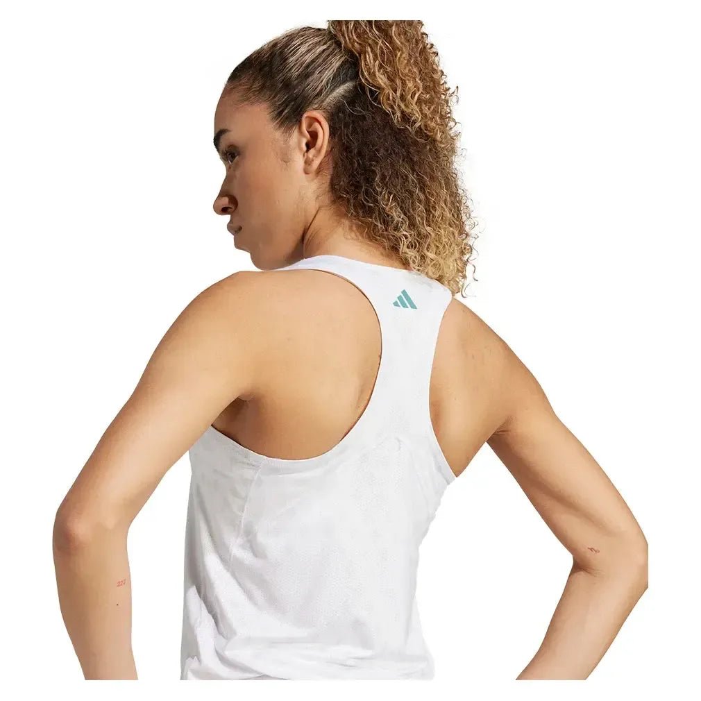 Women's Club Graphic Tennis Tank White and Dash GreyTienda Tennis