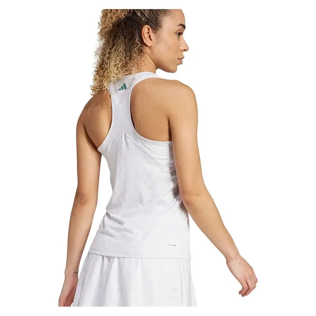 Women's Club Graphic Tennis Tank White and Dash GreyTienda Tennis