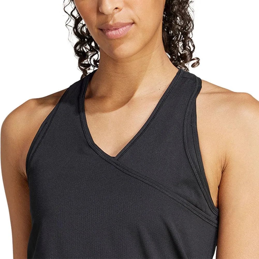 Women's Club V - Neck Tennis Tank BlackTienda Tennis