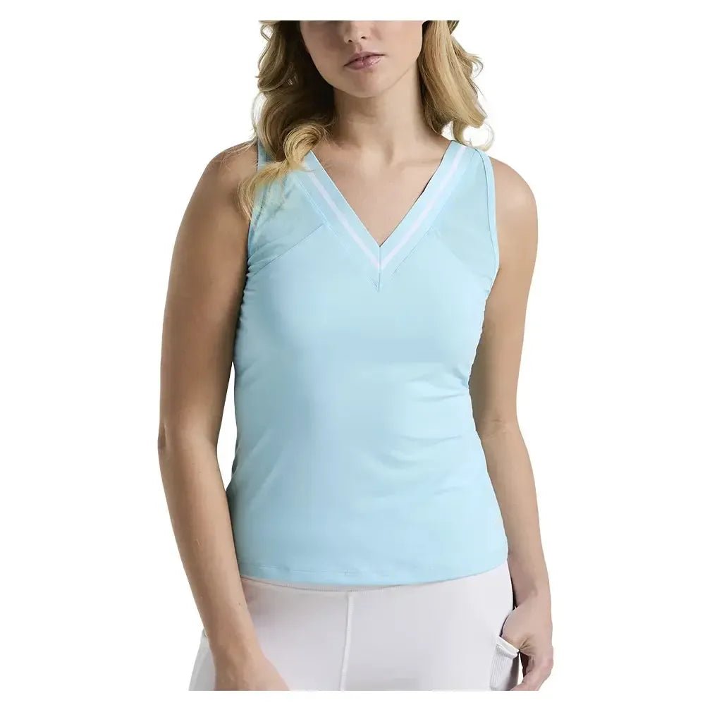 Women's Colorblock Tennis Tank with Mesh CastawayTienda Tennis