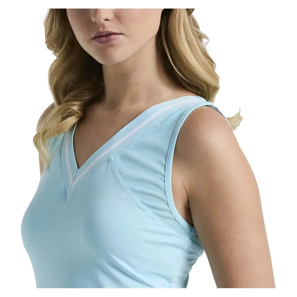 Women's Colorblock Tennis Tank with Mesh CastawayTienda Tennis