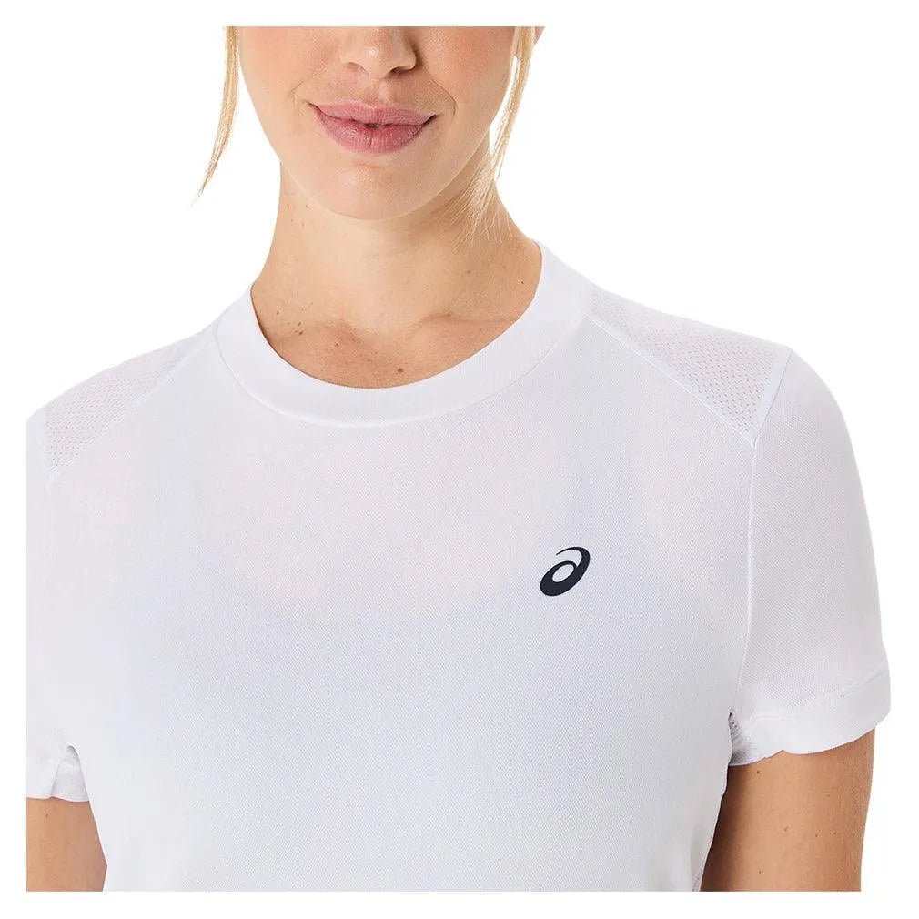 Women's Court Short Sleeve Tennis Top Brilliant WhiteTienda Tennis