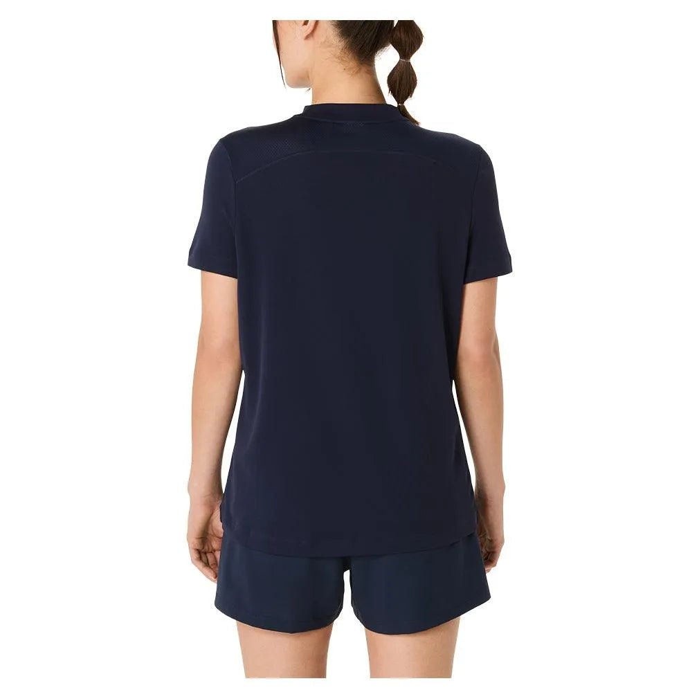 Women's Court Short Sleeve Tennis Top MidnightTienda Tennis