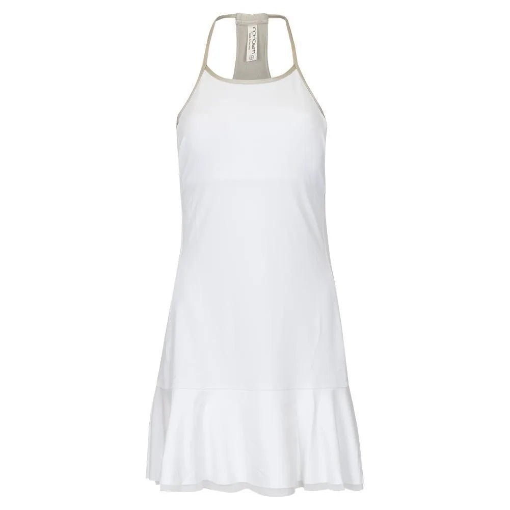Women's Devon Tennis Dress White and Silver SandTienda Tennis