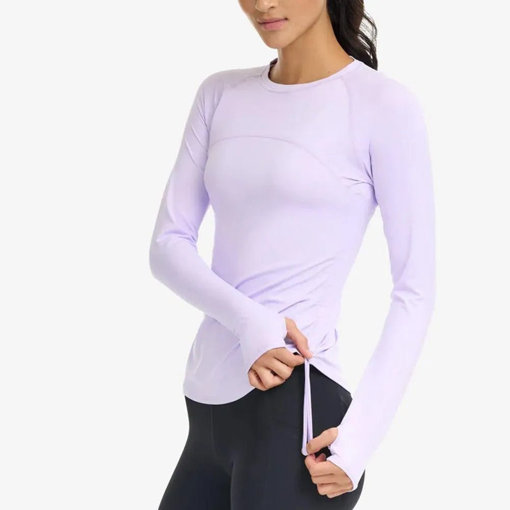 Women's Drawstring Long Sleeve Tennis CrewTienda Tennis
