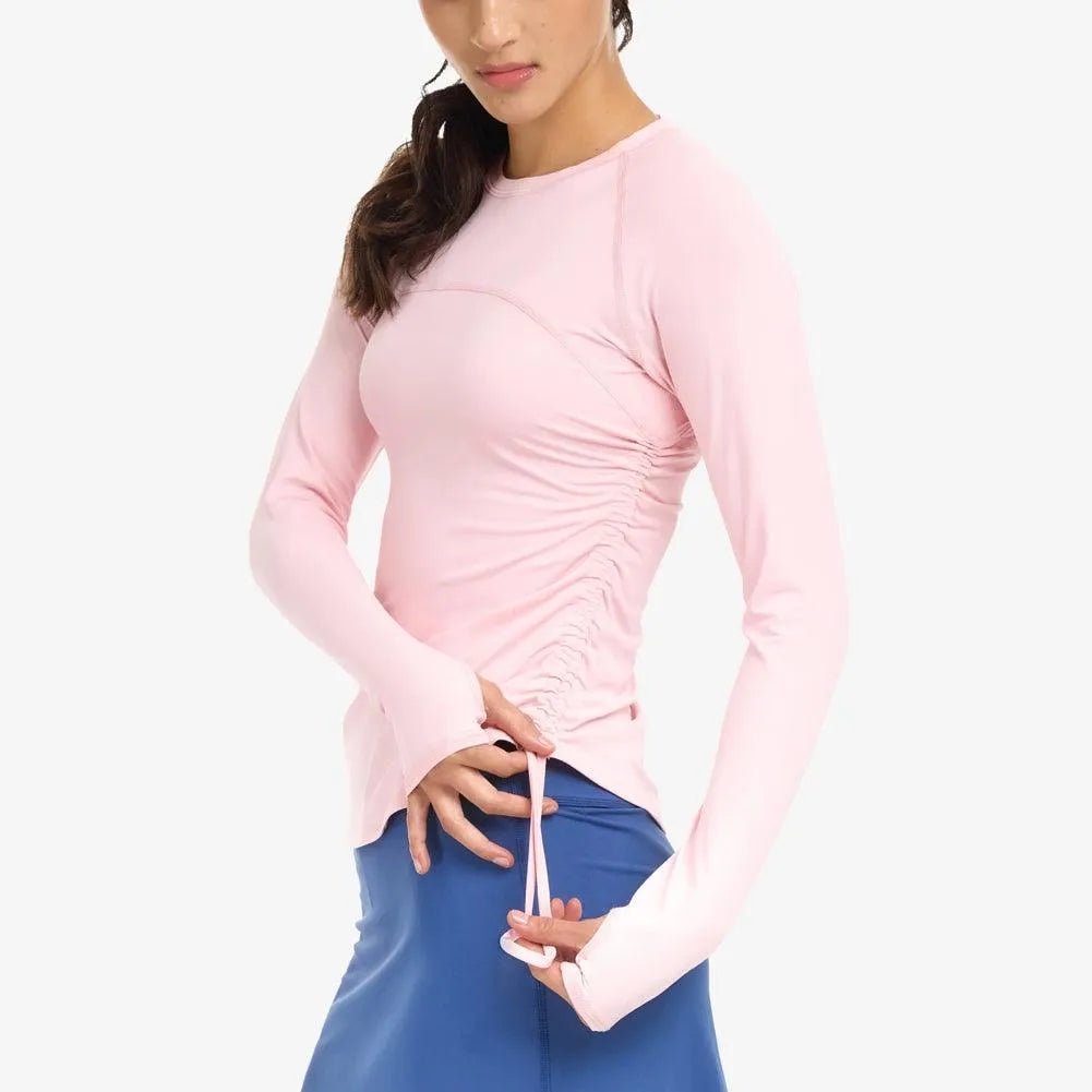 Women's Drawstring Long Sleeve Tennis CrewTienda Tennis