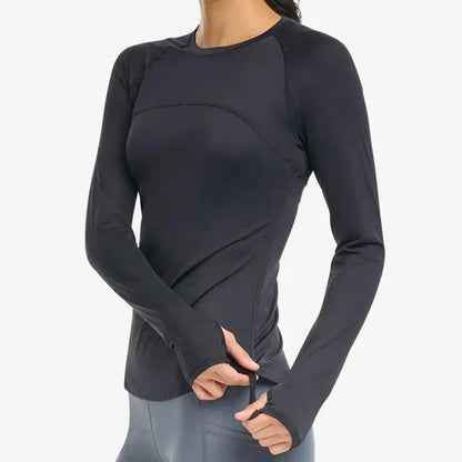 Women's Drawstring Long Sleeve Tennis CrewTienda Tennis