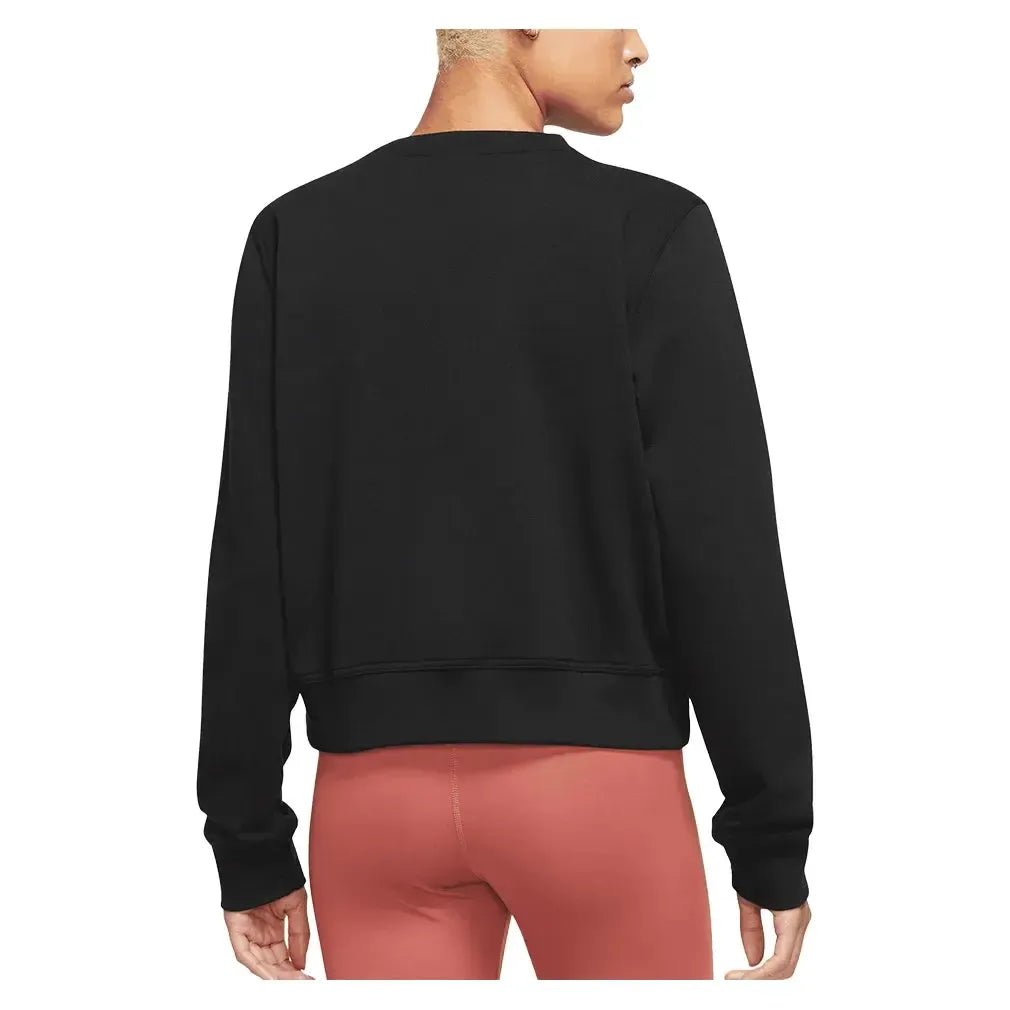 Women's Dri - Fit One Crew - Neck French Terry Sweatshirt Black and Silver CheckTienda Tennis