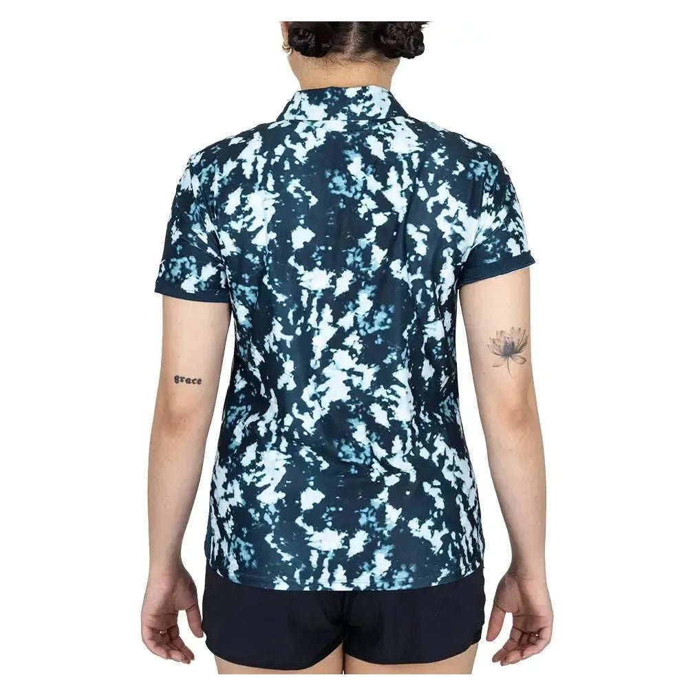 Women's Dri - FIT Victory Short Sleeve Print Tennis Polo Armory Navy and WhiteTienda Tennis