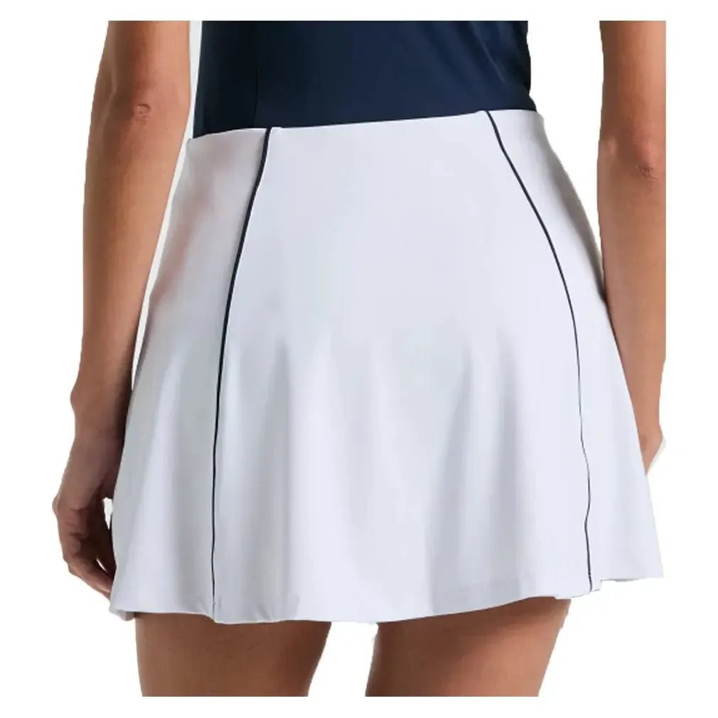 Women's Essentials Colorblock Flounce 15 Inch Tennis Skort Bright WhiteTienda Tennis
