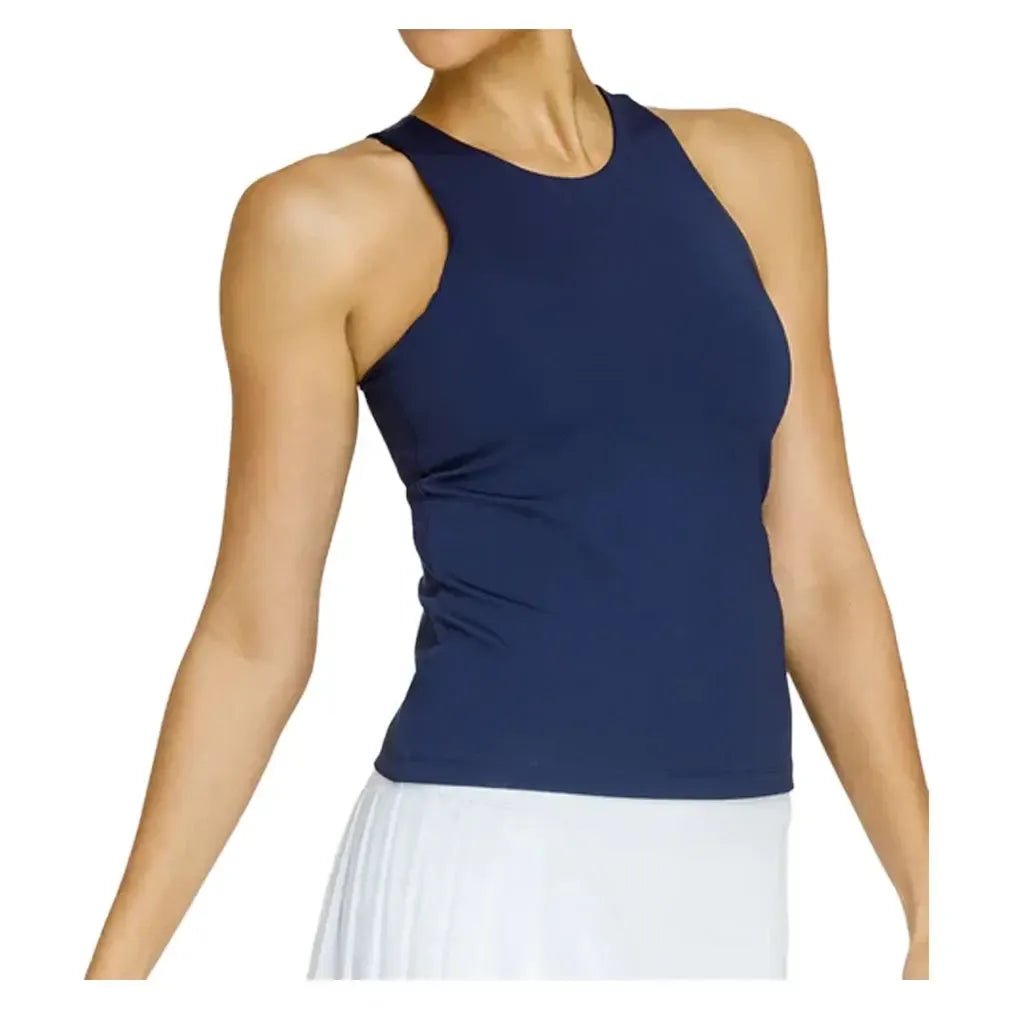 Women's Foundation Hi - Neck Tennis Tank Navy BlueTienda Tennis