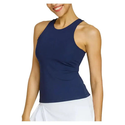 Women's Foundation Hi - Neck Tennis Tank Navy BlueTienda Tennis