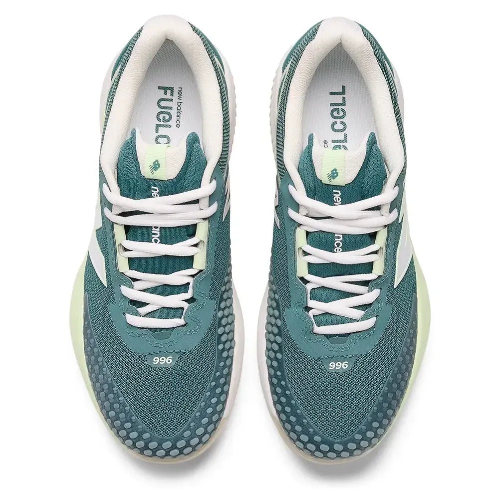 Women's FuelCell 996v6 B Width Tennis Shoes New Spruce and WhiteTienda Tennis