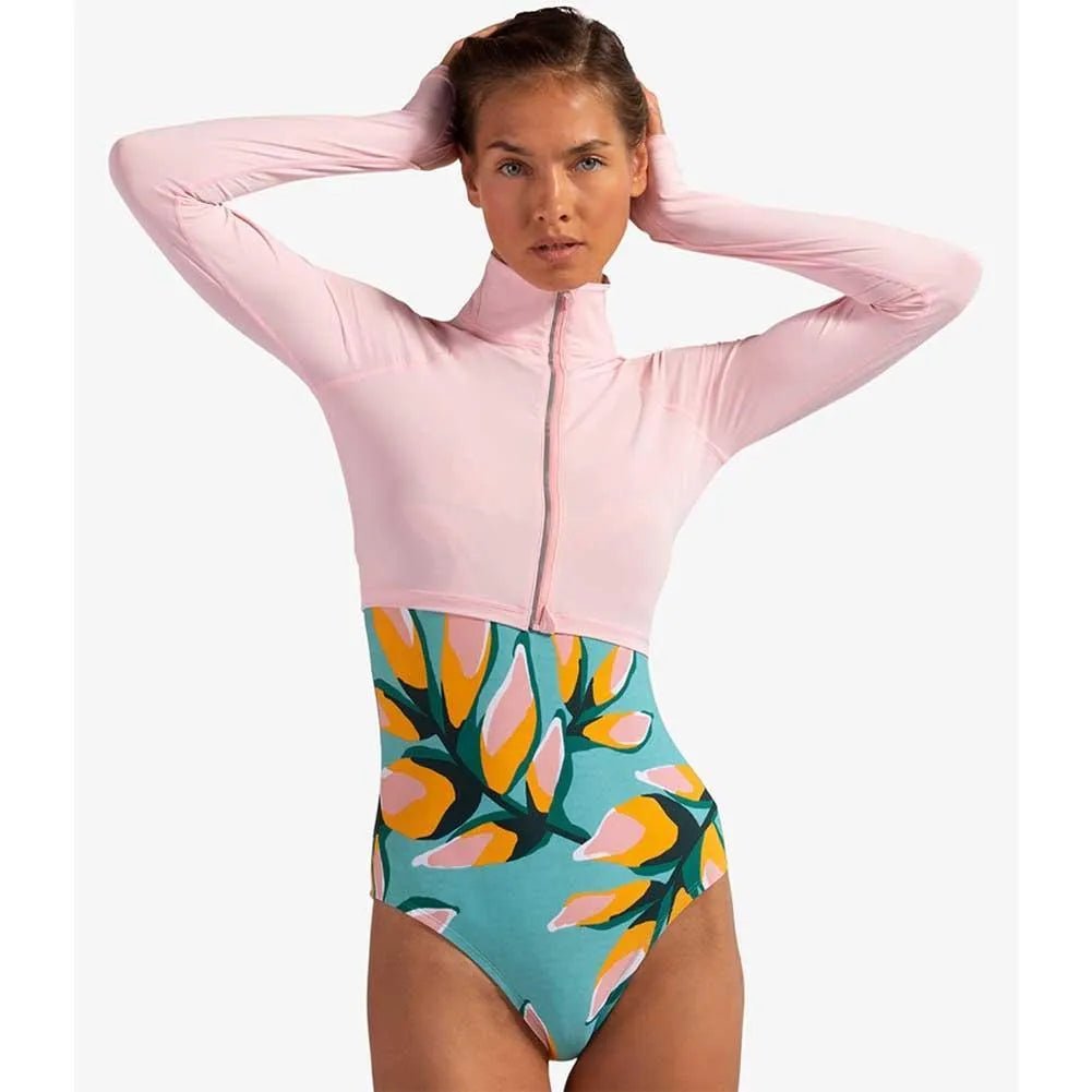 Women's Full Zip Tennis Crop TopTienda Tennis