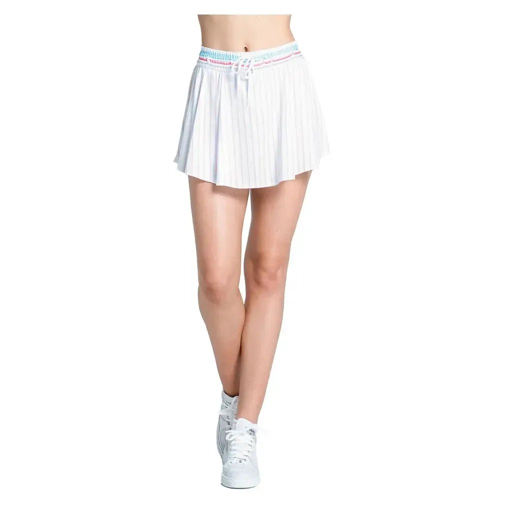 Women's High Waist Retro 13.5 Inch Tennis Skort WhiteTienda Tennis