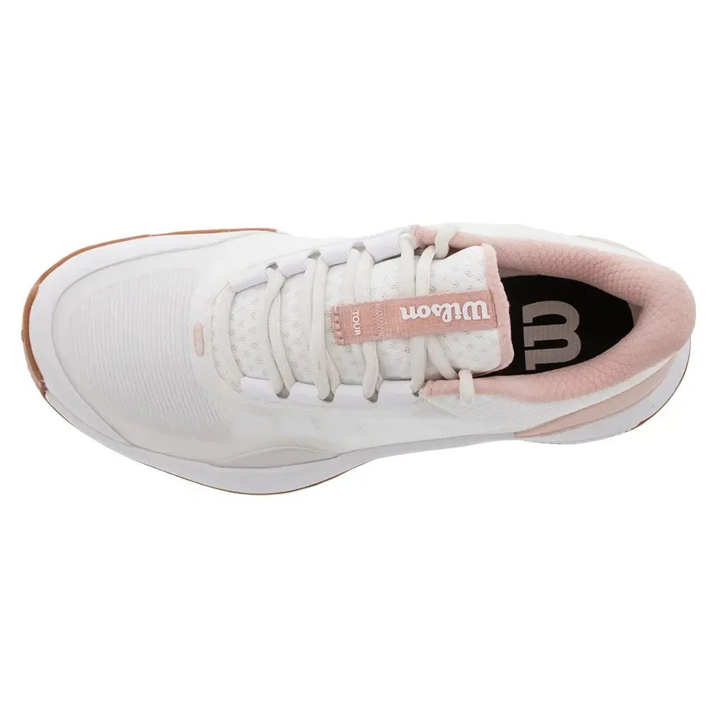 Womens Intrigue Tour Clay Tennis Shoes White and Cameo RoseTienda Tennis