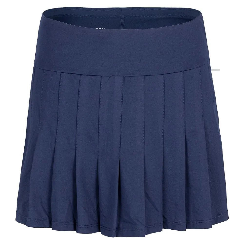 Women's Jillian 13.5 Inch Pleated Tennis Skort Navy BlueTienda Tennis