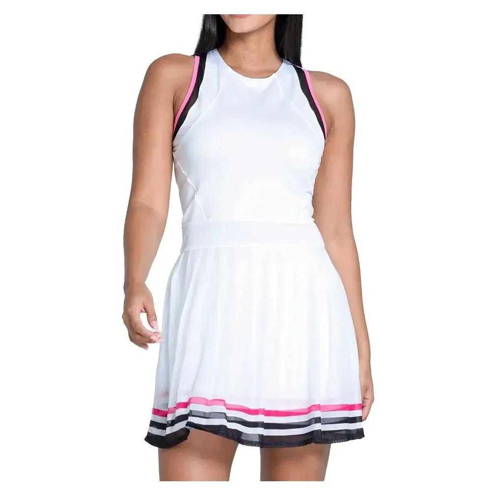 Women's Kinetic Energy Tennis Dress White and BlackTienda Tennis