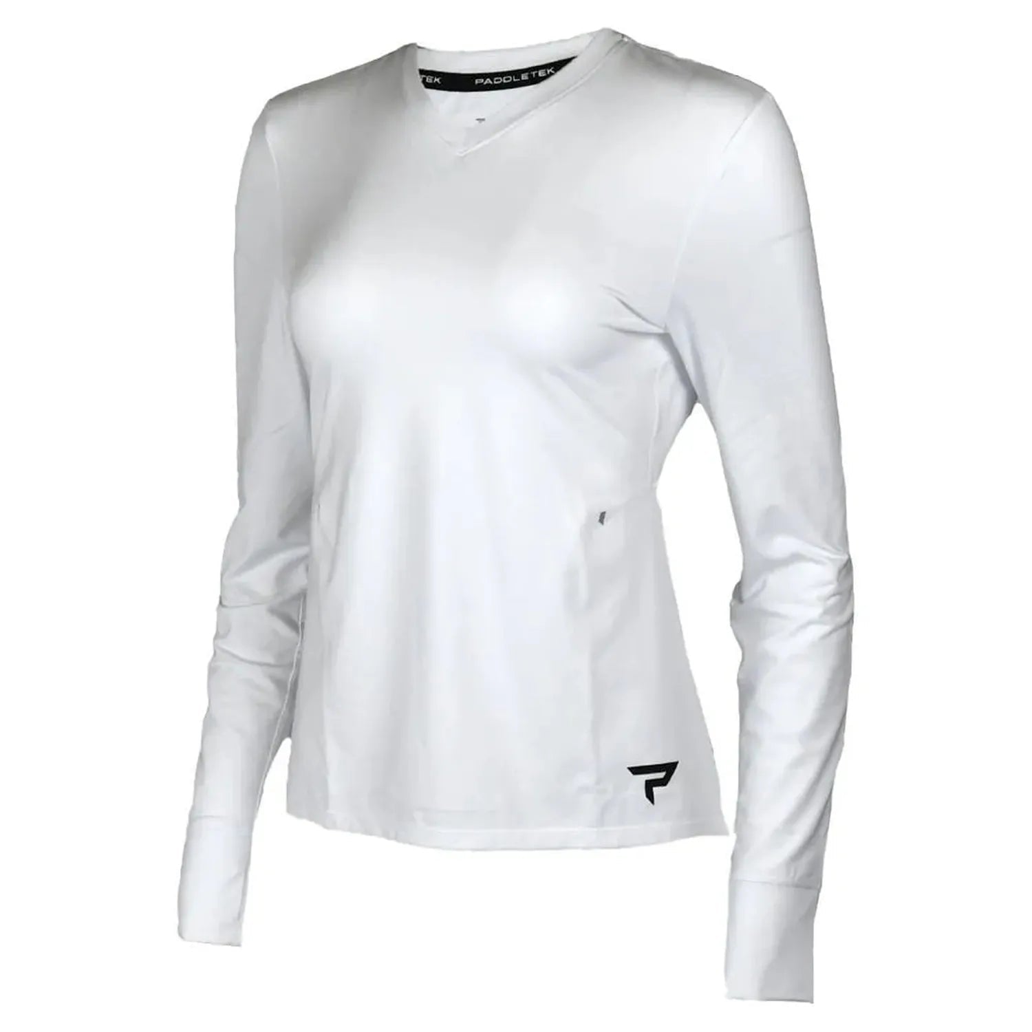 Womens Long Sleeve Performance Top White and BlackTienda Tennis