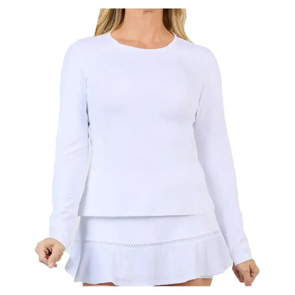 Women's Long Sleeve Tennis Top WhiteTienda Tennis