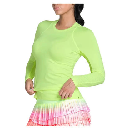 Women's LUV Breeze Long Sleeve Tennis Top Lemon FrostTienda Tennis