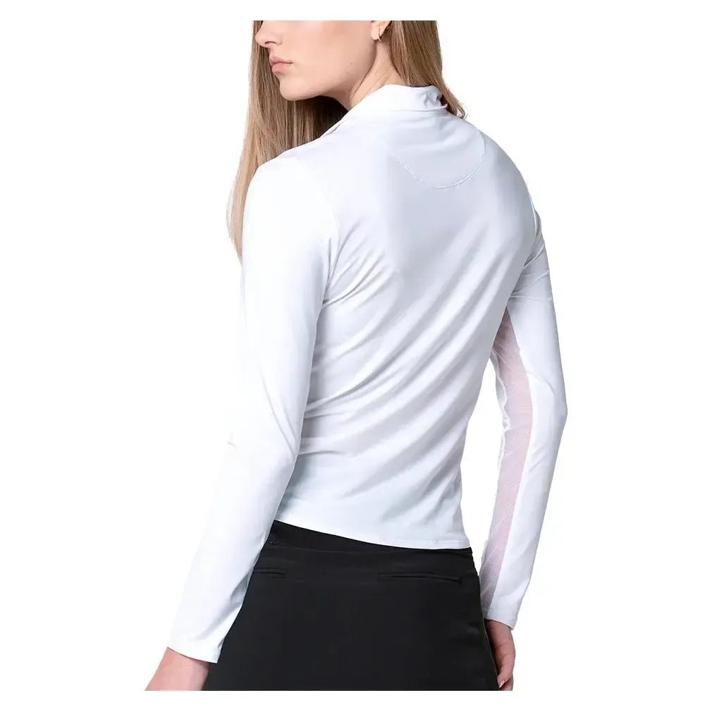Women's LUV Free Play Zip Long Sleeve Tennis Top WhiteTienda Tennis