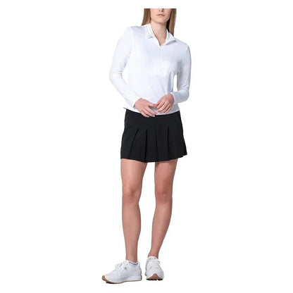 Women's LUV Free Play Zip Long Sleeve Tennis Top WhiteTienda Tennis