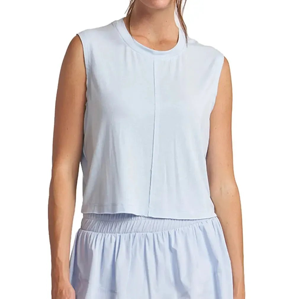 Women's Overlap Back Tennis Top Bay BlueTienda Tennis