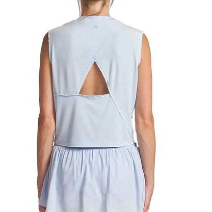 Women's Overlap Back Tennis Top Bay BlueTienda Tennis