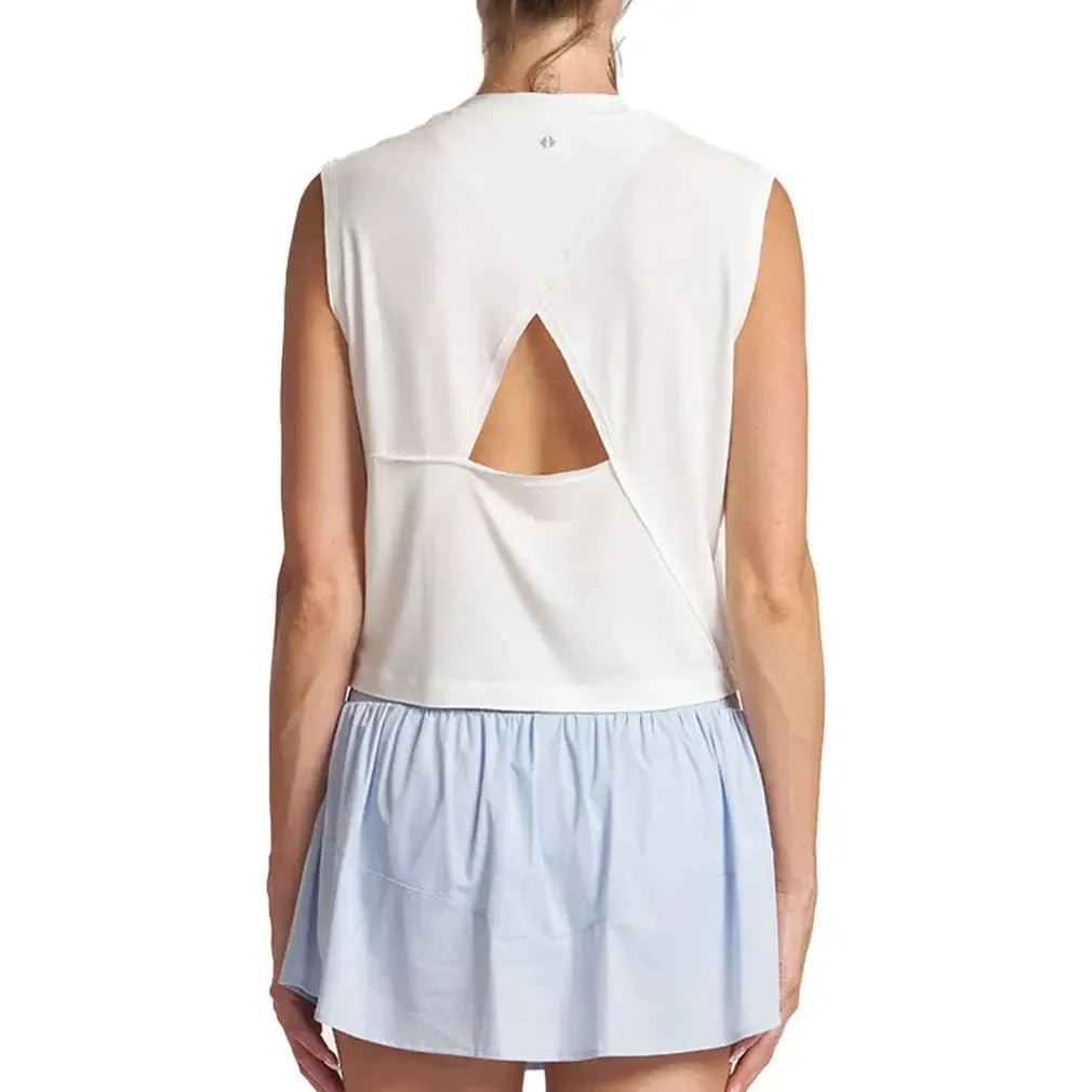 Women's Overlap Back Tennis Top WhiteTienda Tennis