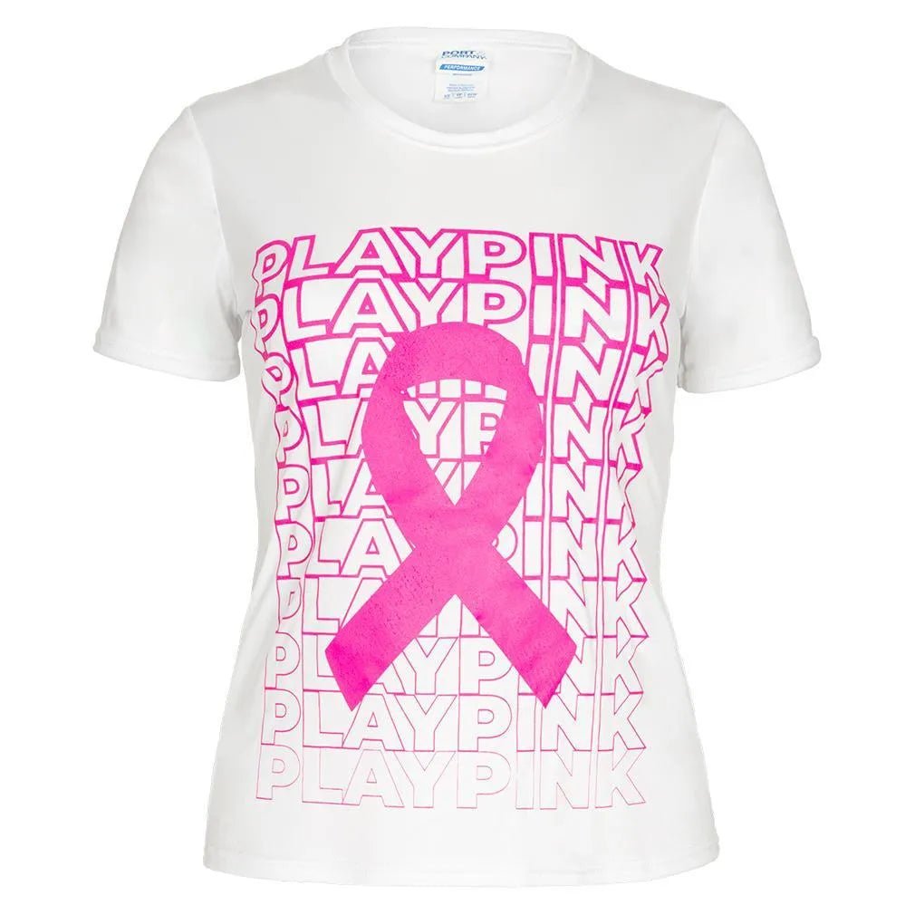 Women's Play Pink Performance Tee WhiteTienda Tennis