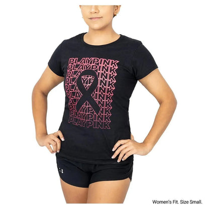 Women's Play Pink Tennis Tee Black (Size Small)Tienda Tennis