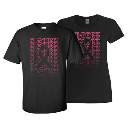 Women's Play Pink Tennis Tee Black (Size Small)Tienda Tennis