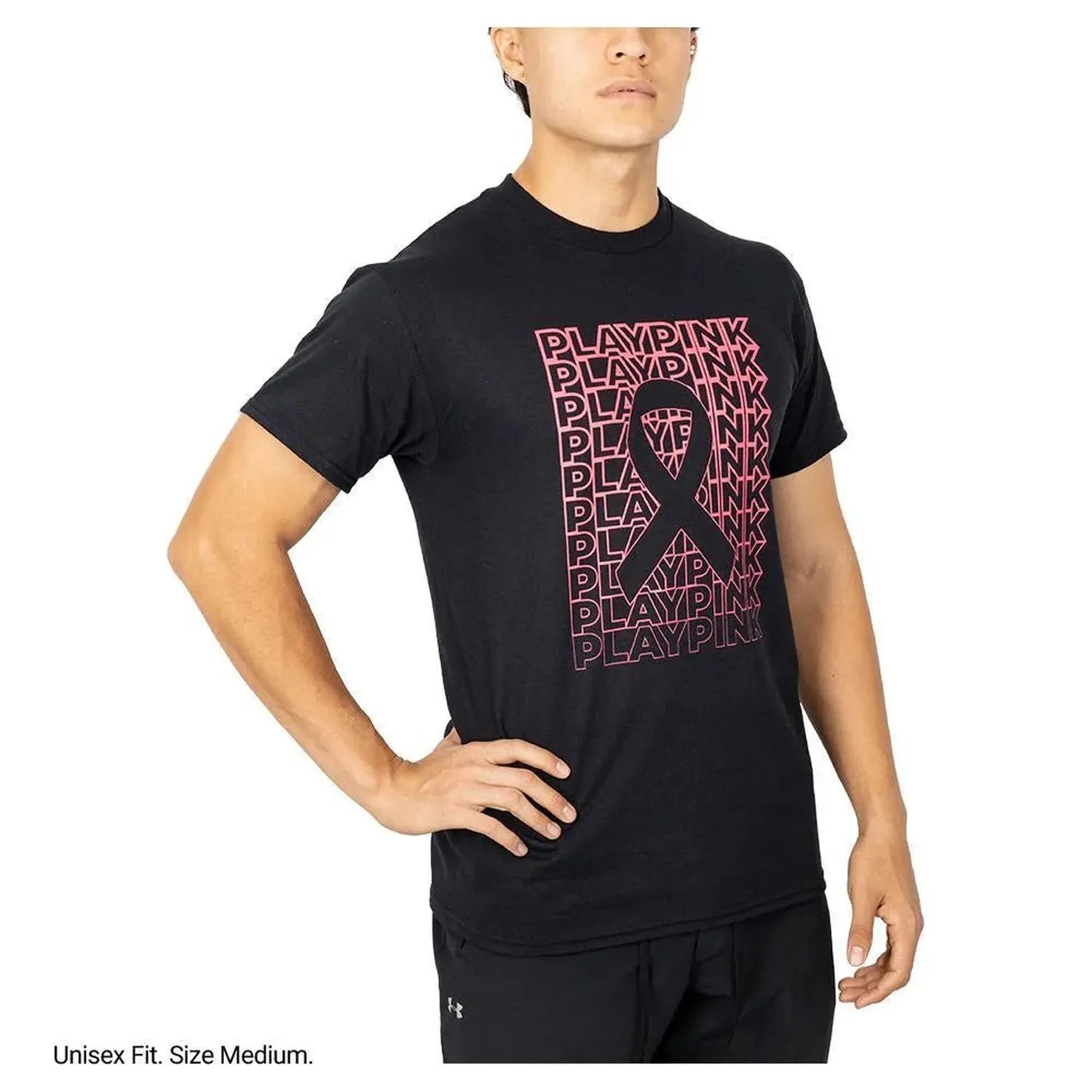 Women's Play Pink Tennis Tee Black (Size Small)Tienda Tennis